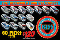 KISS 2017 KISSWORLD Tour Complete set of 60 Guitar Picks