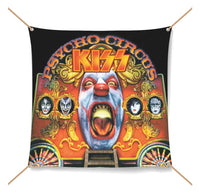 KISS PSYCHO CIRCUS 4'x4'  Cloth Flag KOL EX