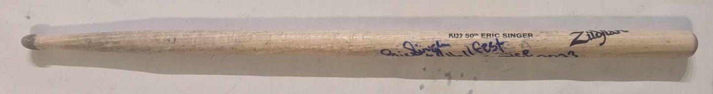 Eric Singer  KISS Stage-Used Signed drumstick 2023 EOTR Hellfest France