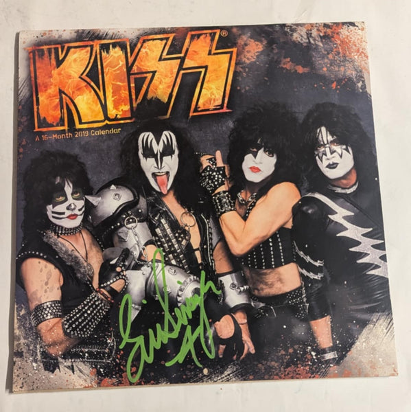 KISS Eric Singer Signed 2019 Calendar Personal Collection