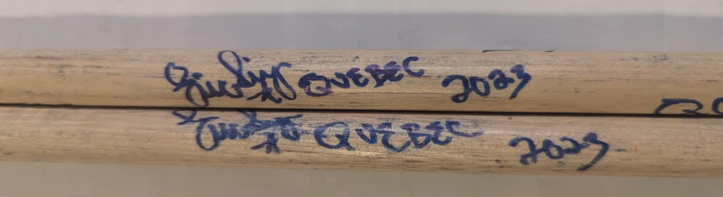 11-19-2023 QUEBEC CITY Eric Singer Signed EOTR Set of 2 DRUMSTICKS  KISS