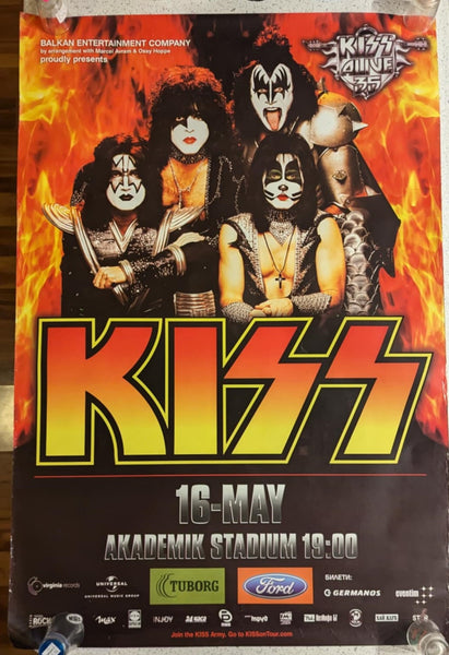 KISS Eric Singer Personally Owned 5-16-2008 SOFIA BULGARIA Alive 35 Tour Poster