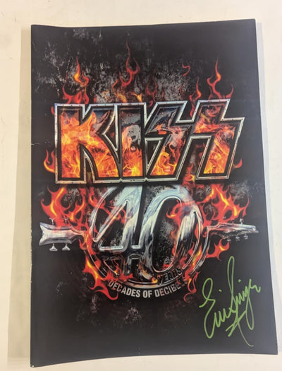 KISS Eric Singer Signed 40th Anniversary Tourbook Personal Collection