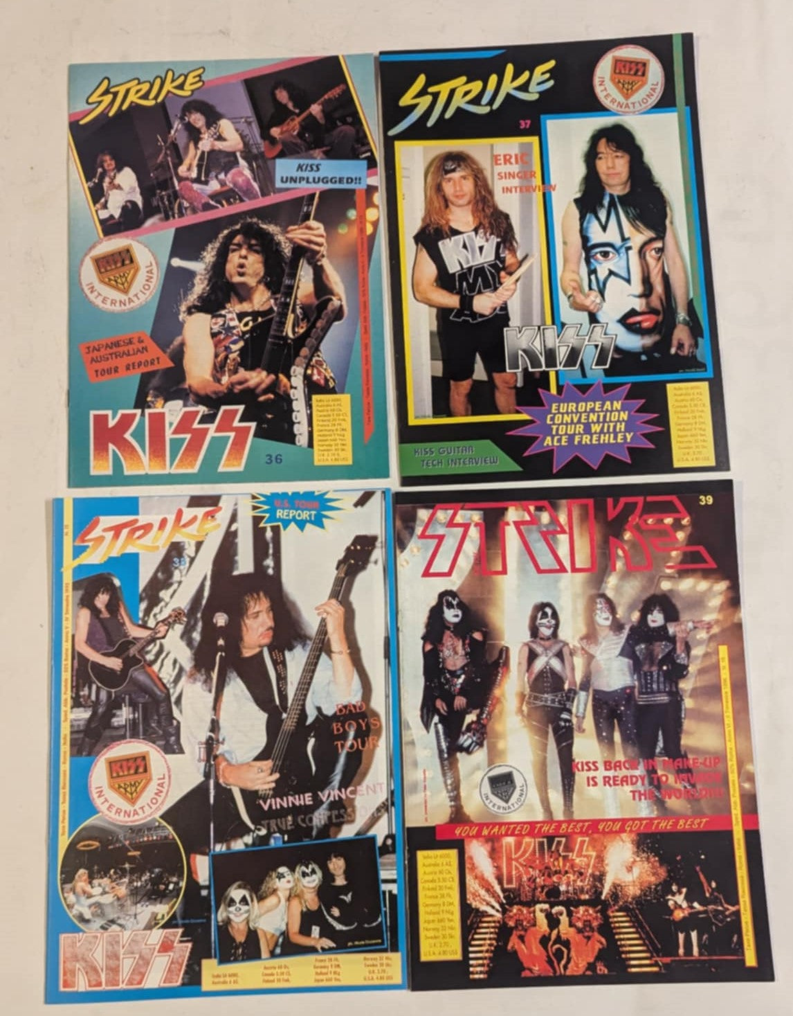 Lot of 16 KISS Strike Magazines 1990-2000s