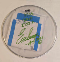 6-22-2023 BERLIN GERMANY Eric Singer Signed EOTR DRUMHEAD w SETLIST KISS