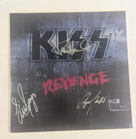 KISS REVENGE KOL EX LP Signed by PAUL STANLEY BRUCE KULICK and ERIC SINGER Colored Vinyl