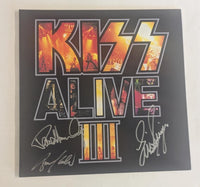 KISS ALIVE III Signed by PAUL STANLEY BRUCE KULICK and ERIC SINGER