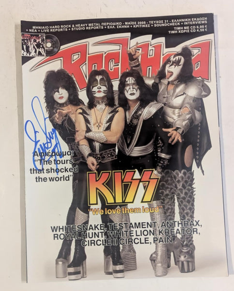 KISS Eric Singer Signed ROCKHARD Magazine Personal Collection