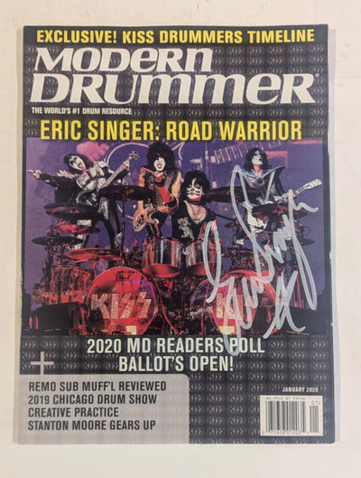 KISS Eric Singer Signed MODERN DRUMMER Magazine Personal Collection