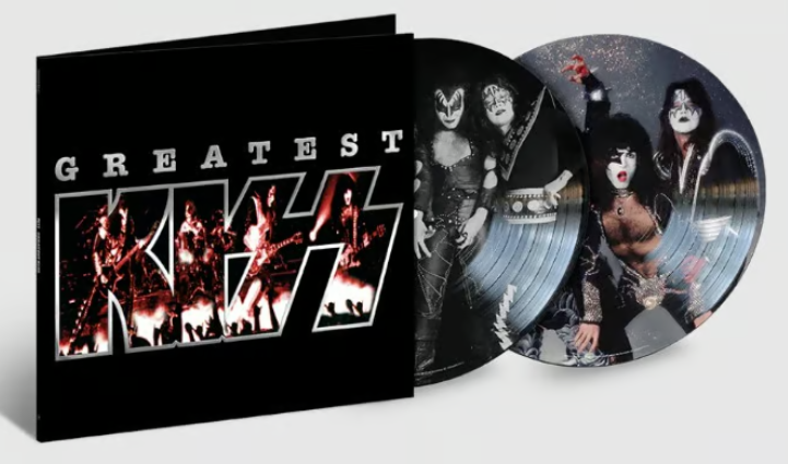 KISSONLINE PAUL STANLEY and ACE FREHLEY signed GREATEST KISS PICTURE DISC KOL EX