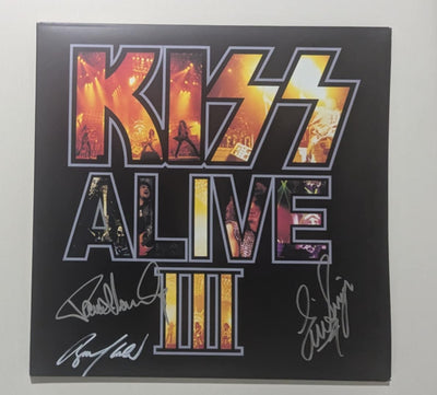 KISS ALIVE III Signed by PAUL STANLEY BRUCE KULICK and ERIC SINGER