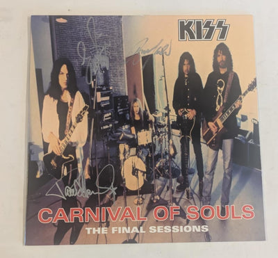 KISS CARNIVAL OF SOULS LP Signed by PAUL STANLEY BRUCE KULICK and ERIC SINGER