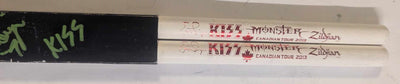 Eric Singer KISS 2013 MONSTER Canadian Tour  Signed set of 2 Drumsticks Eric Singer KISS Personal Collection