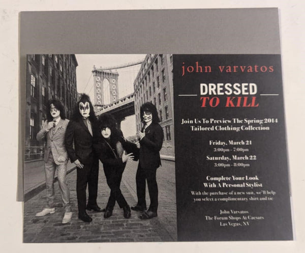 KISS Eric Singer Owned John Varvatos Event Invitation  Personal Collection