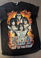 KISS Eric Singer Owned 2019  KISS LAS VEGAS END OF THE ROAD  T-SHIRT New Unused  Personal Collection Large