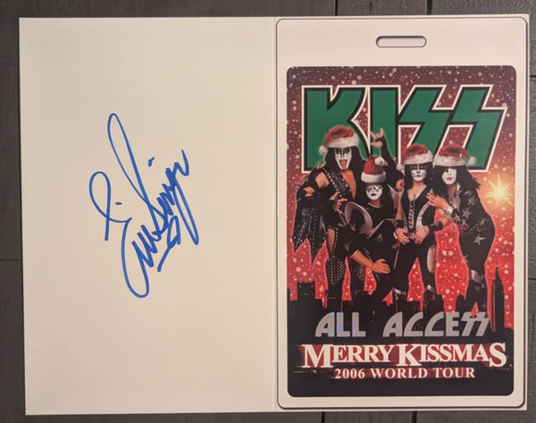 KISS Eric Singer Owned and Signed Unused 2006 Christmas Card  Personal Collection