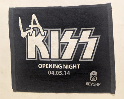 KISS Eric Singer Owned LA KISS Opening Night Promo Towel  4-5-2014 Personal Collection