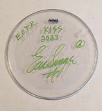 6-15-2023 HELLFEST CLISSON FRANCE Eric Singer Signed EOTR DRUMHEAD w SETLIST KISS