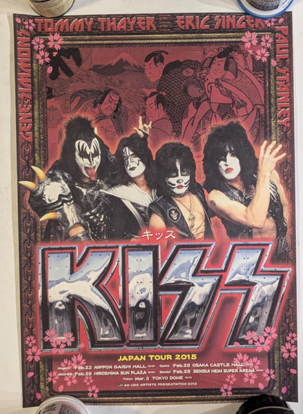 KISS Eric Singer Personally Owned JAPAN 2015  Tour Poster