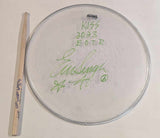 6-19-2023 KRAKOW POLAND Eric Singer Signed EOTR DRUMHEAD w DRUMSTICK KISS