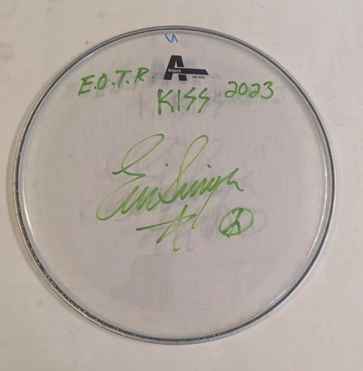 10-23-2023 NASHVILLE Eric Singer Signed EOTR 13" DRUMHEAD KISS