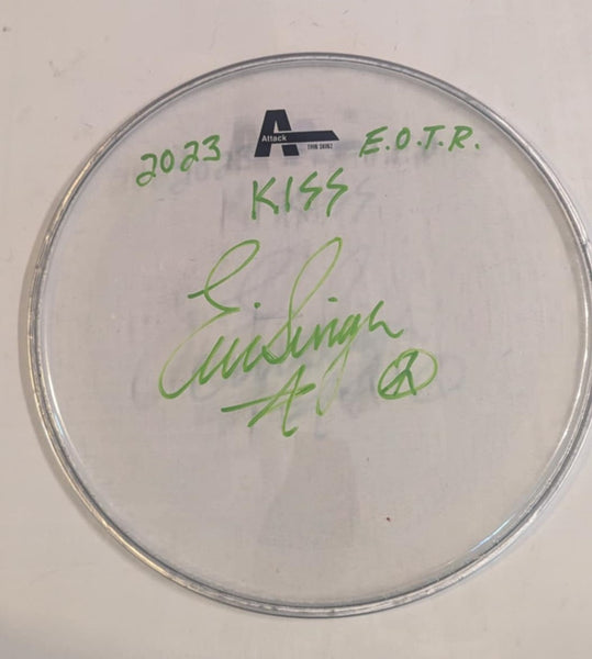 10-23-2023 NASHVILLE Eric Singer Signed EOTR 12" DRUMHEAD KISS