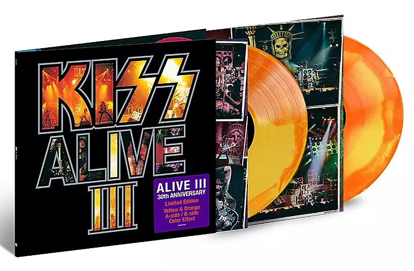 KISSONLINE KISS PAUL STANLEY signed ALIVE III KOL EX Colored Vinyl