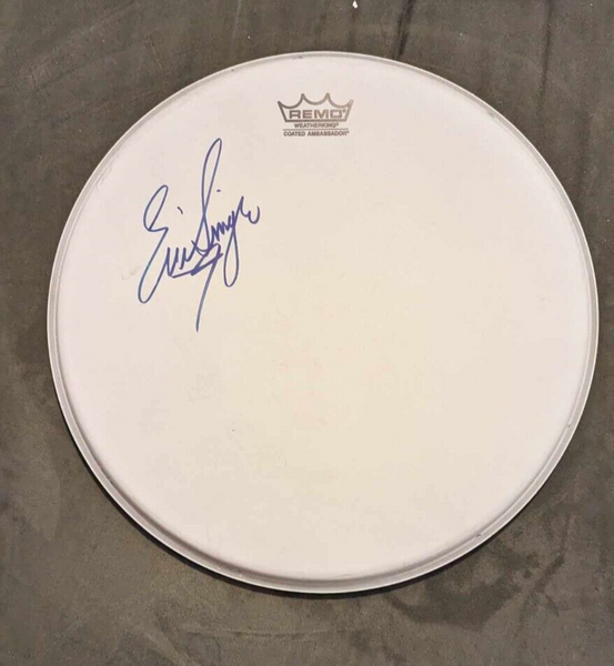 KISS ERIC SINGER 13" SNARE HEAD DRUMHEAD Blue Signature #2