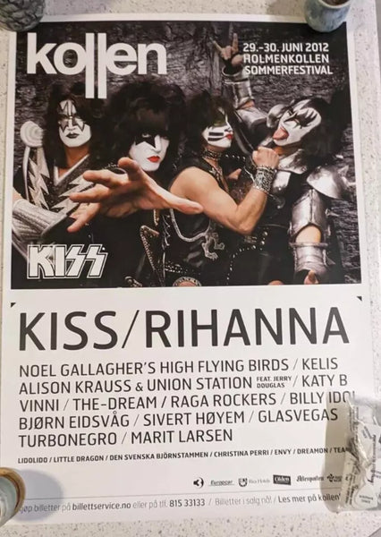 KISS JUNE 30 2012 OSLO NORWAY Promo Show Event Poster NEW UNUSED RARE