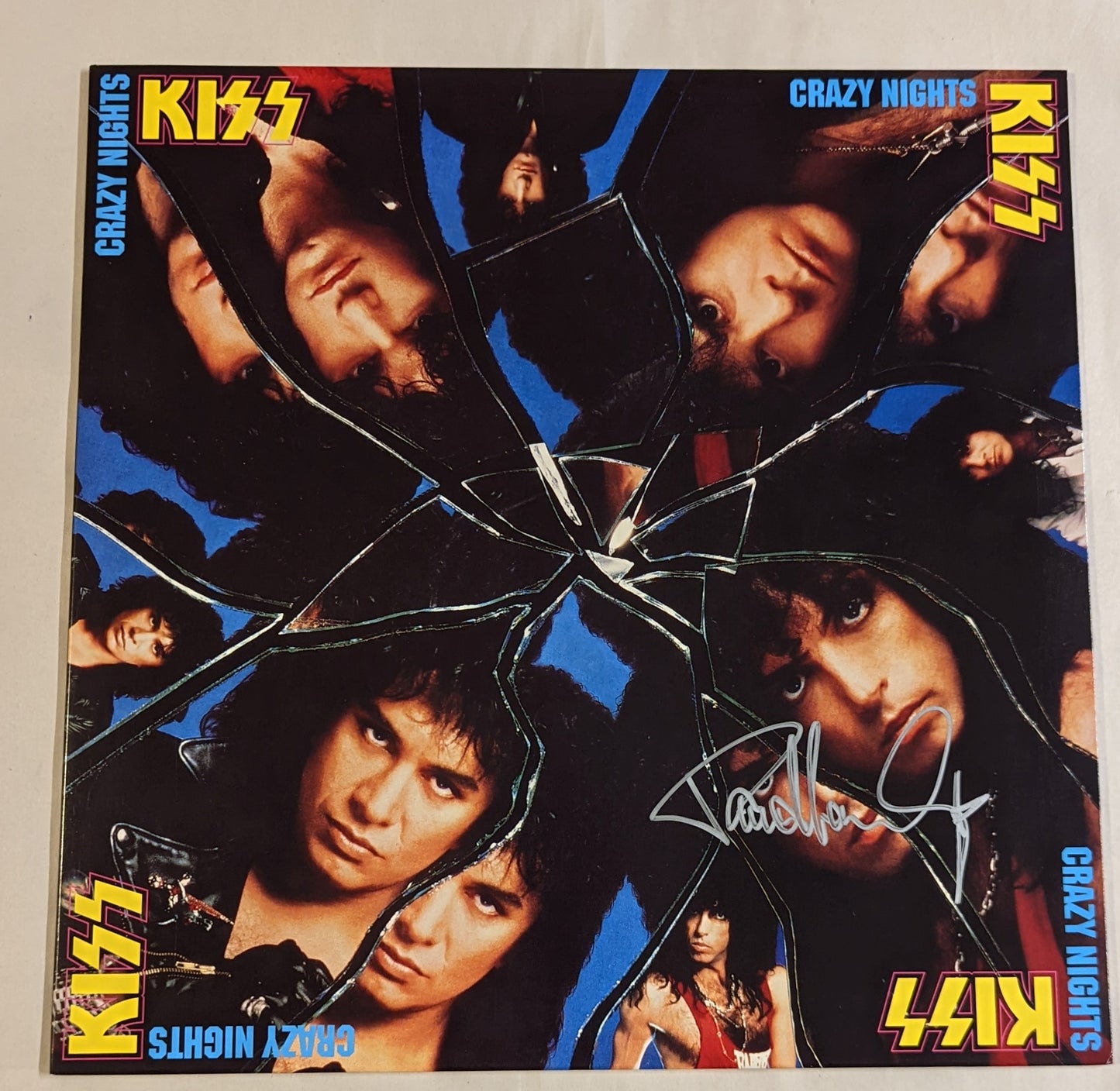 KISS PAUL STANLEY Signed CRAZY NIGHTS LP Autograph