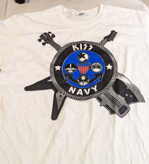 KISS NAVY KISS KRUISE short sleeve T-shirt L