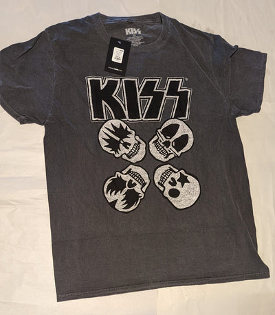 KISS MAKEUP SKULLS short sleeve T-shirt MEDIUM