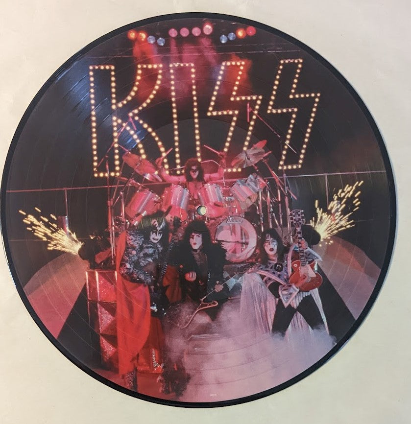 KISSONLINE PAUL STANLEY and ACE FREHLEY signed GREATEST KISS PICTURE DISC KOL EX