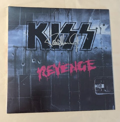 KISSONLINE KISS PAUL STANLEY  signed REVENGE LP KOL EX colored vinyl