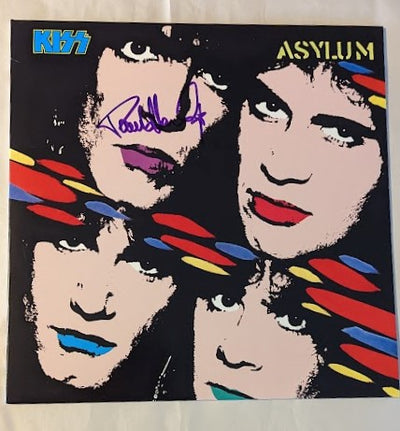 KISS PAUL STANLEY signed ASYLUM LP Purple Signature Autograph