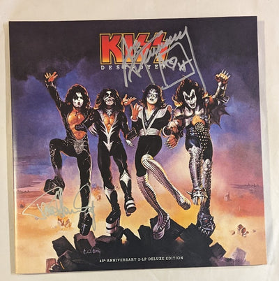 KISS PAUL STANLEY and ACE FREHLEY Signed DESTROYER 45th colored vinyl LP