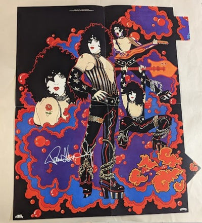 KISS PAUL STANLEY signed POSTER INSERT from 78 Solo LP Autograph