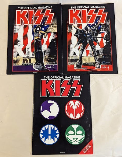 KISS OFFICIAL MAGAZINE #2 Set of 3 PAUL and GENE and Convention EX  2018