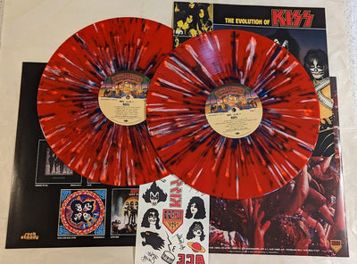 KISSONLINE KISS PAUL STANLEY signed KOL EX ALIVE II 45th Anniversary Red & Blue Vinyl