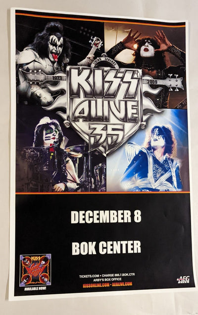 KISS ALIVE 35 TOUR 12-08-09 TULSA OK USA Original CONCERT SHOW POSTER