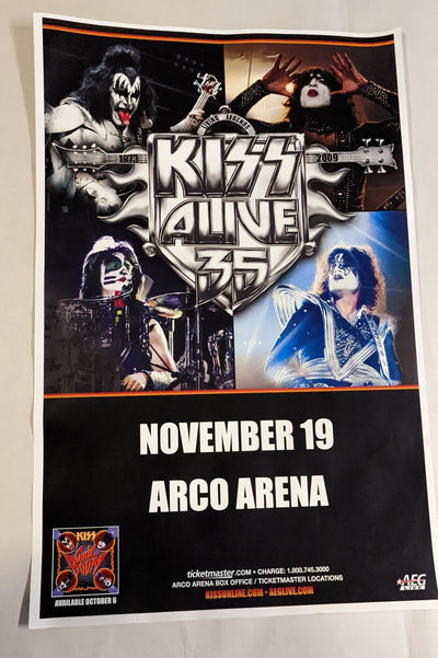 KISS ALIVE 35 TOUR 11-19-09 SACRAMENTO CA USA Original CONCERT SHOW POSTER