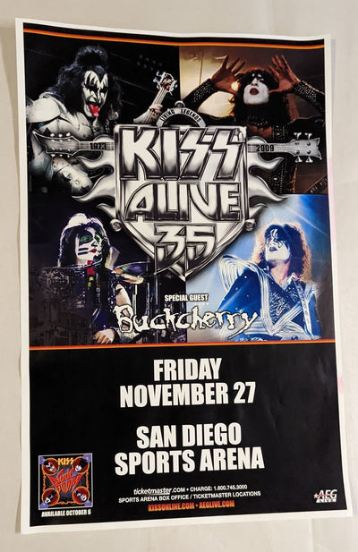 KISS ALIVE 35 TOUR 11-27-09 SAN DIEGO CA USA Original CONCERT SHOW POSTER