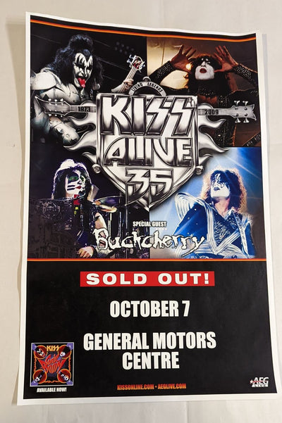 KISS ALIVE 35 TOUR 10-07-09 OSHAWA CANADA Original CONCERT SHOW POSTER